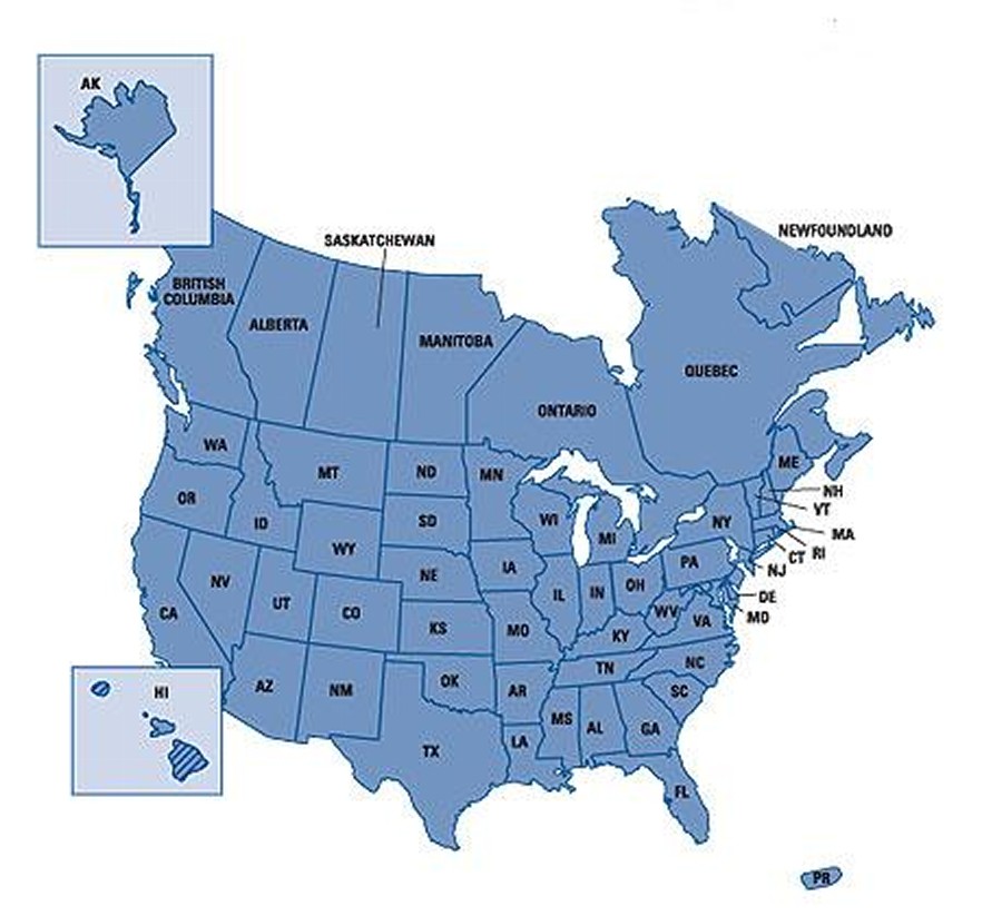 United States Map With Puerto Rico